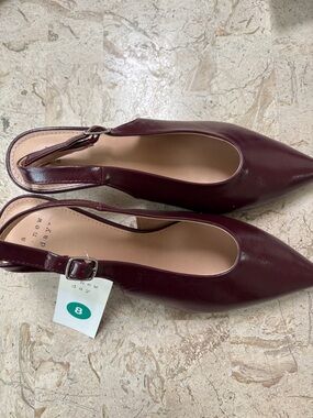 Samantha Pointed Toe Elegant Slingback Kitten Heel A New Day Size 8